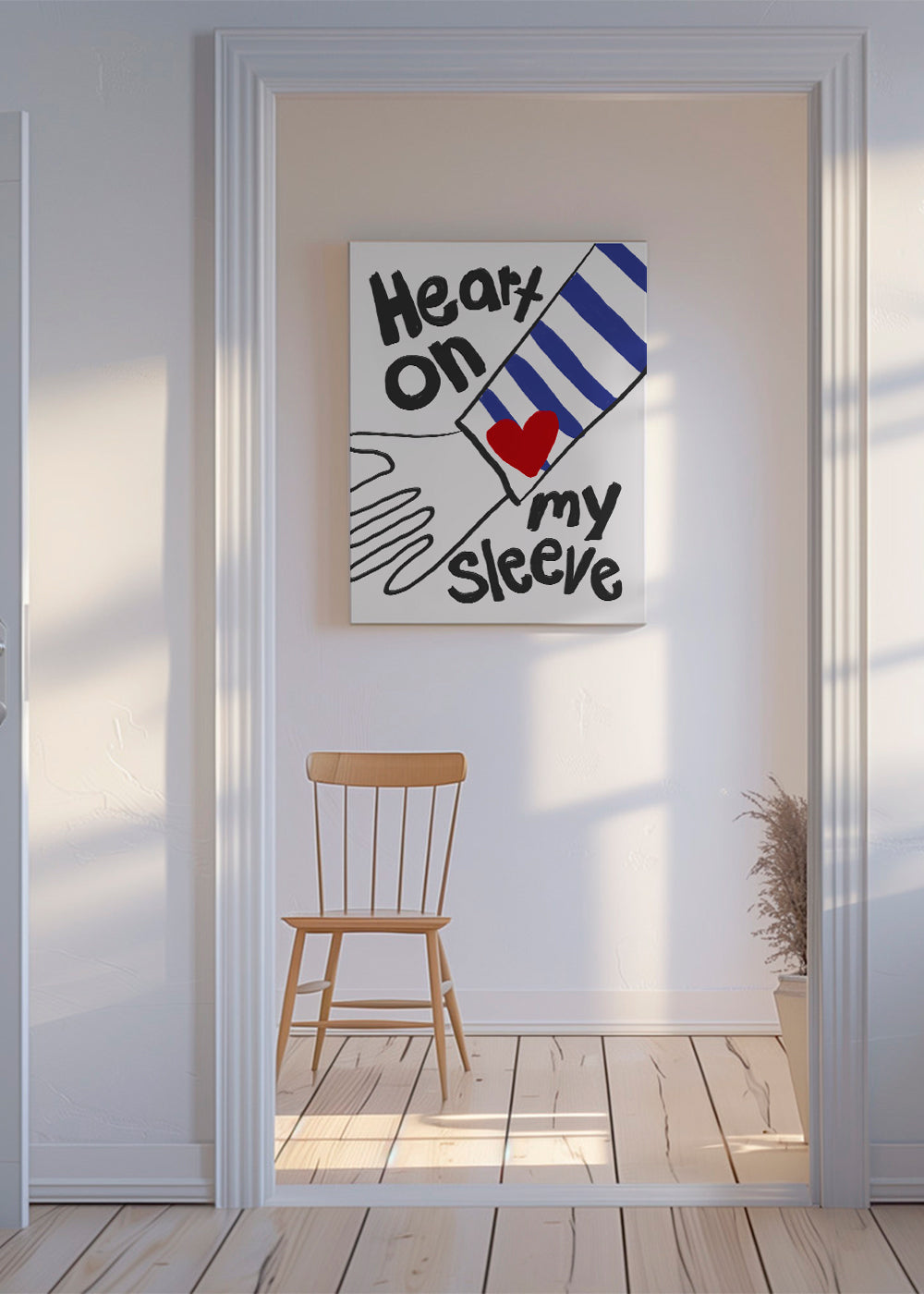 Illustration hjerte på ærmet