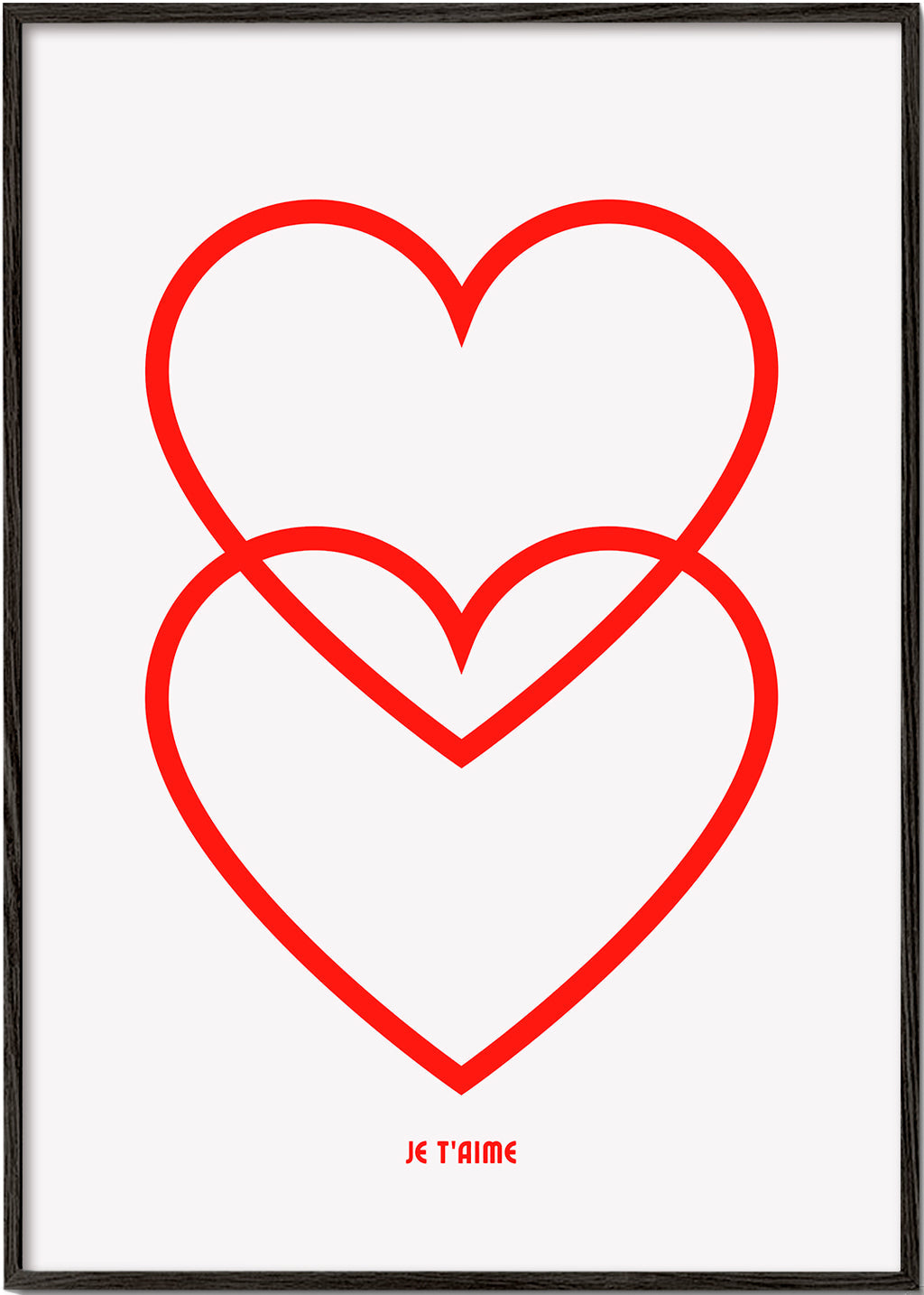 Illustration to røde hjerter minimalistisk