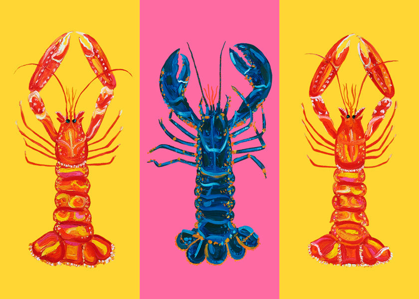 Køkkenkunst: hummere pop art