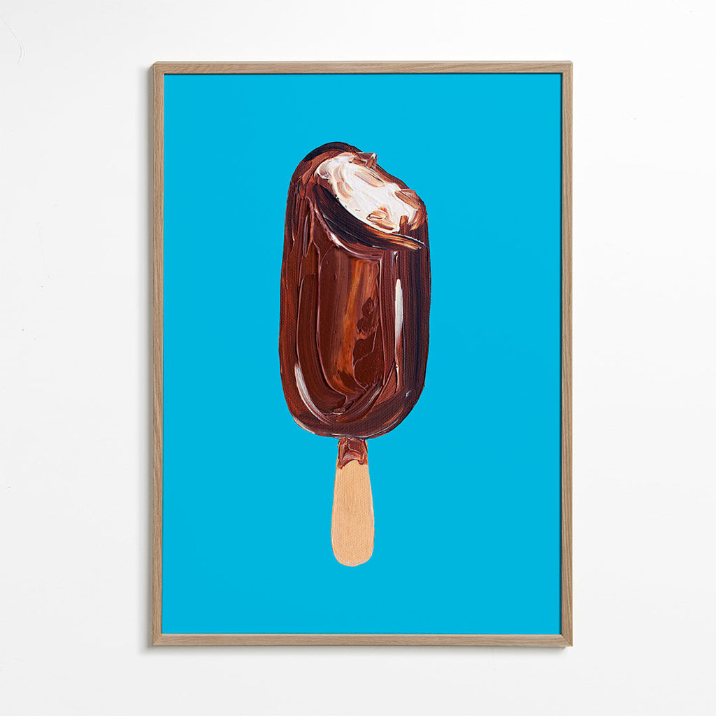 Køkkenkunst: Magnum-is på blåt baggrund