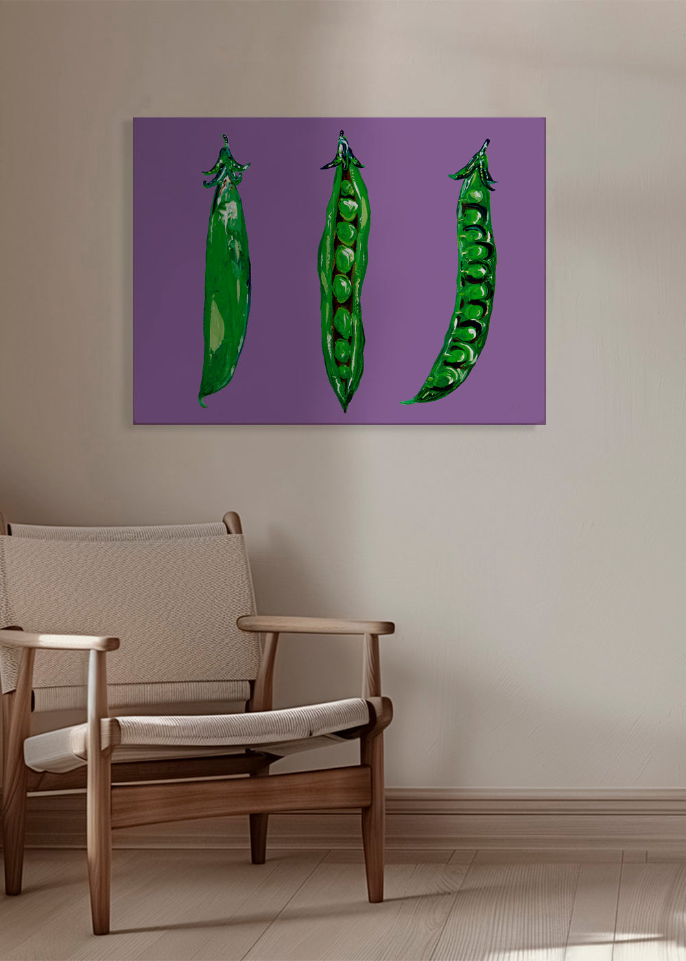 Køkkenkunst med ærter i bælg