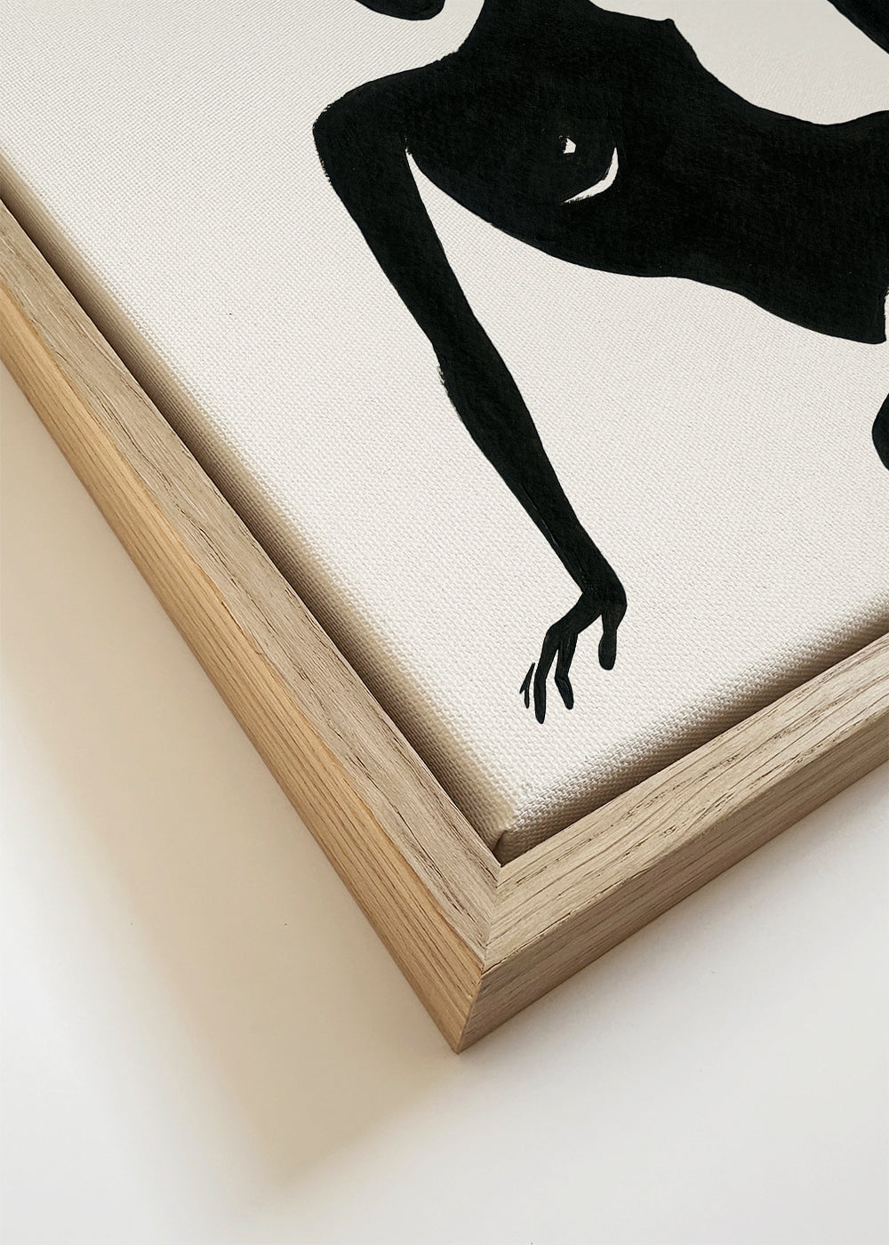 Sort-hvid kunst med liggende figur