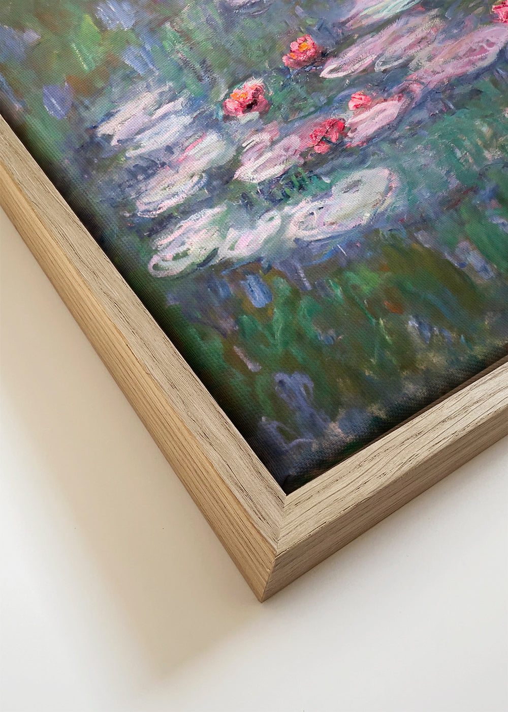 Botanisk plakat: vandliljer i impressionistisk olie