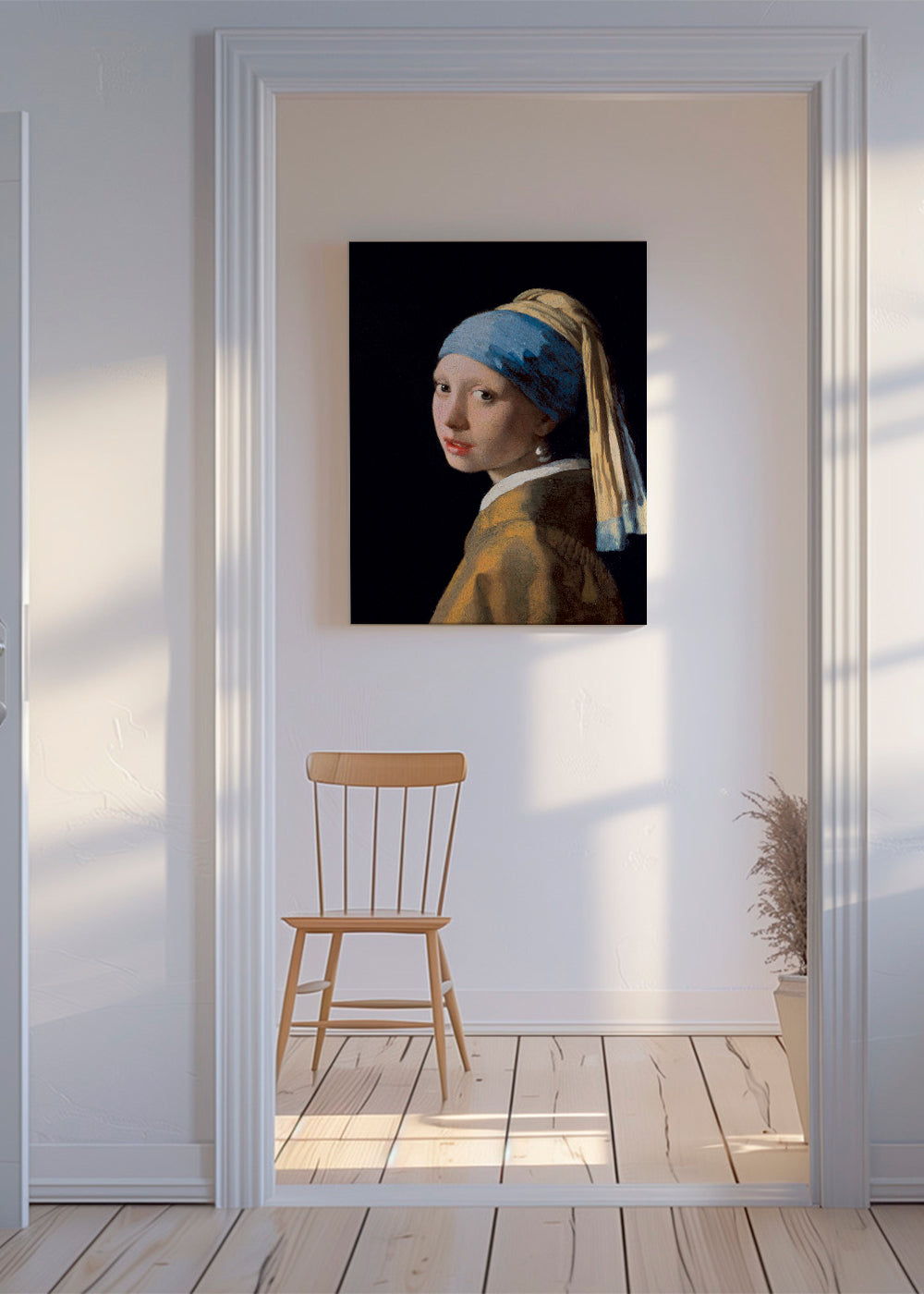 Vintage plakat portræt med blå turban