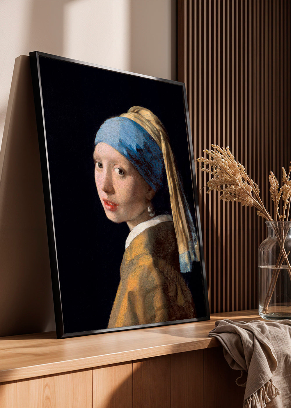 Vintage plakat portræt med blå turban
