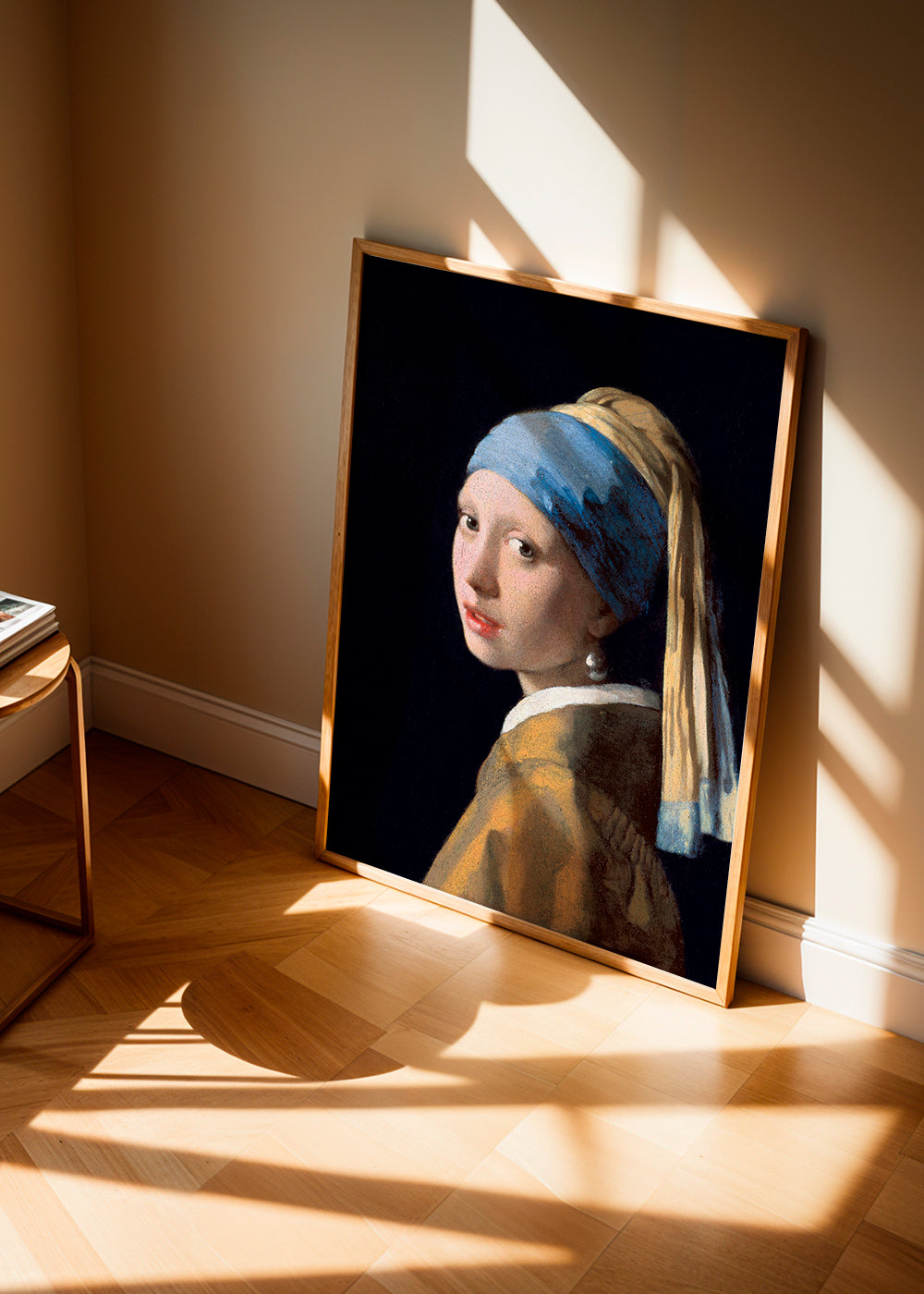 Vintage plakat portræt med blå turban