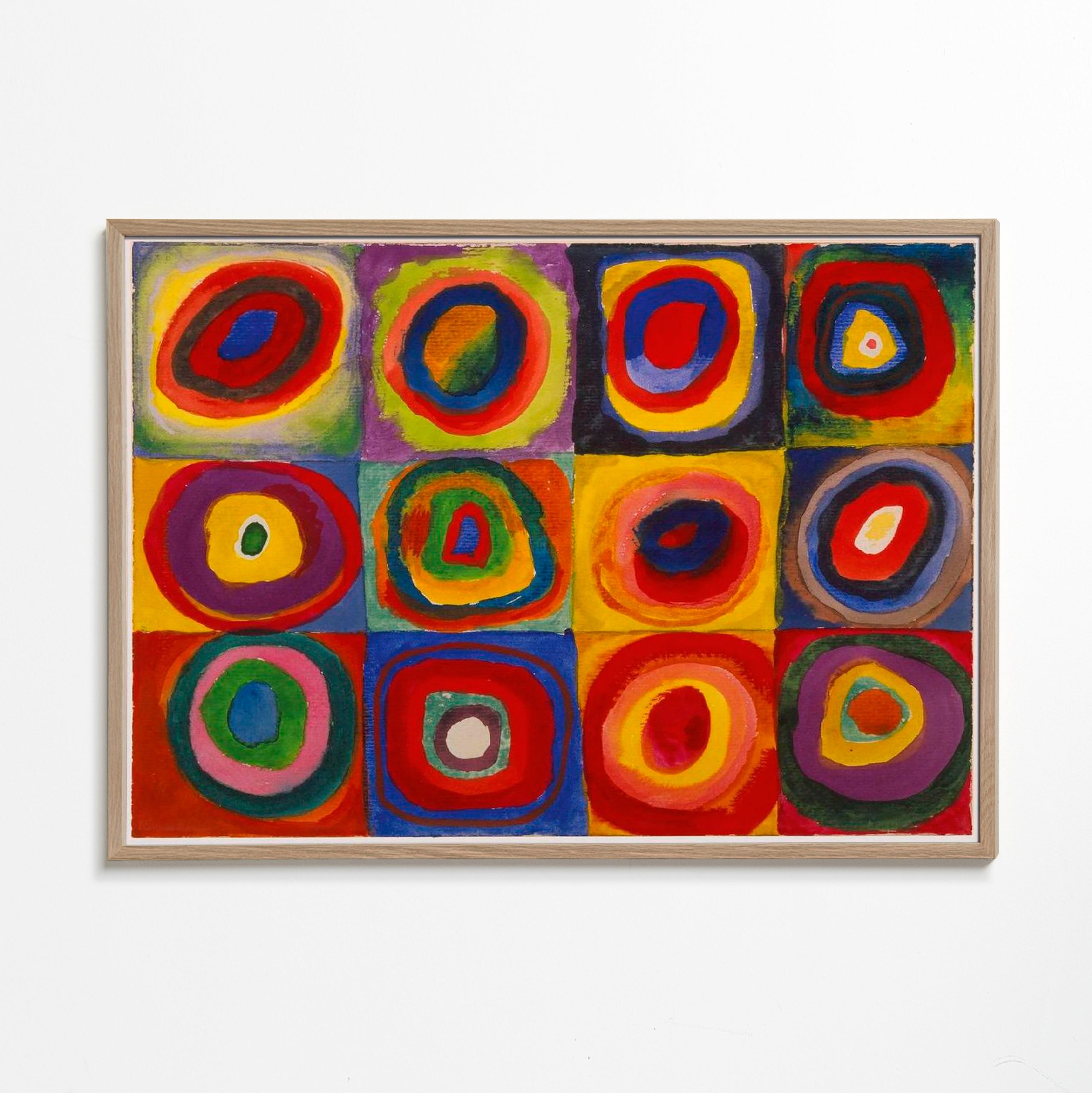 Geometrisk kunst med koncentriske farveringe