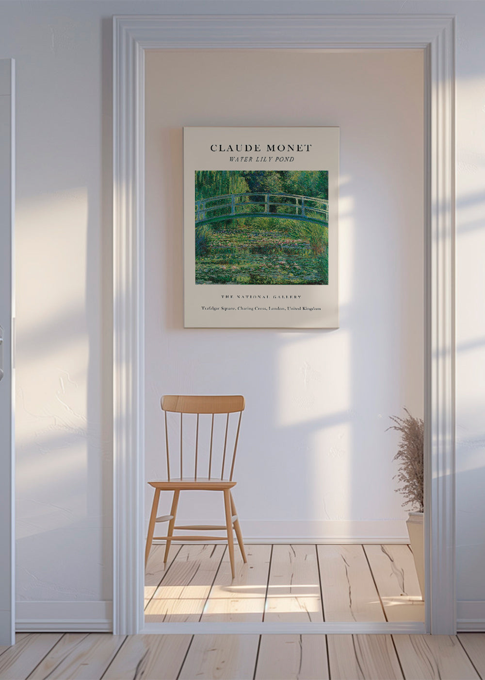 Botanisk plakat: Åkande-sø med bro