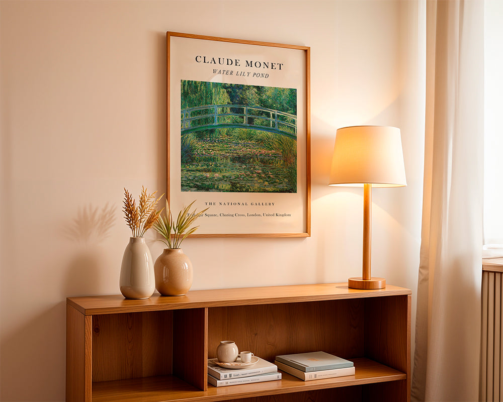 Botanisk plakat: Åkande-sø med bro