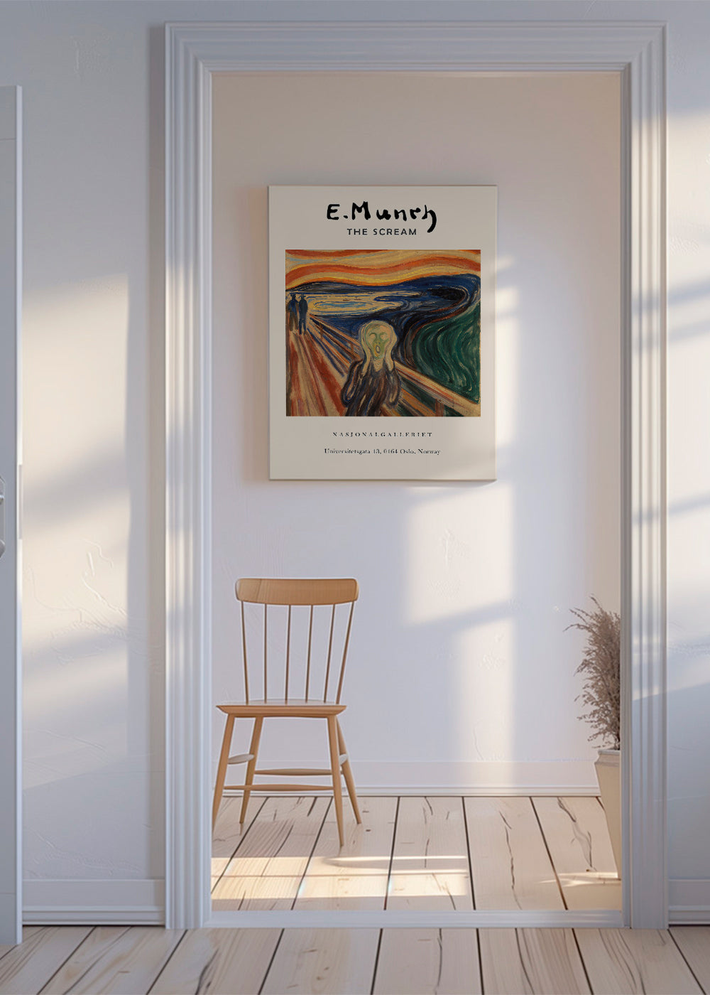 Abstrakt billede med ekspressionistisk figur