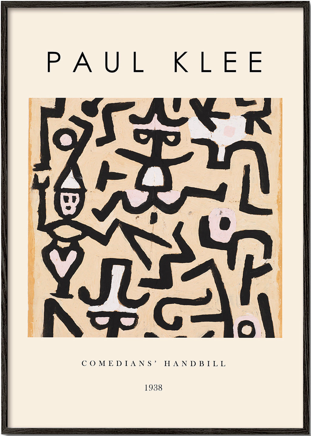 Abstrakt værk Paul Klee linjer og gestus 1938