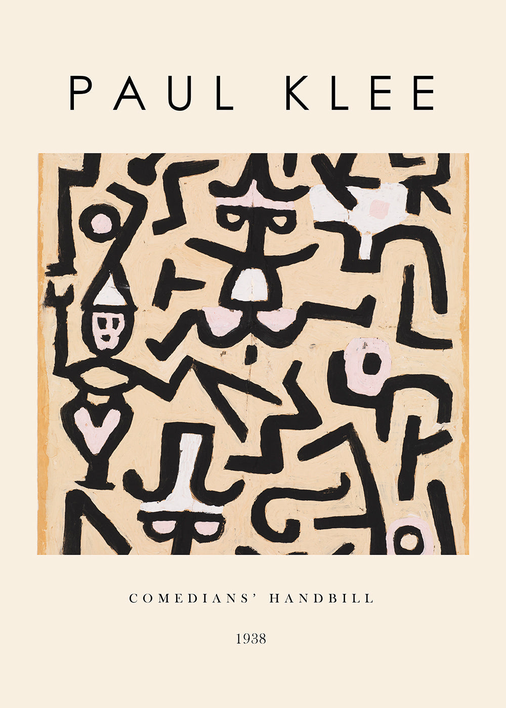 Abstrakt værk Paul Klee linjer og gestus 1938