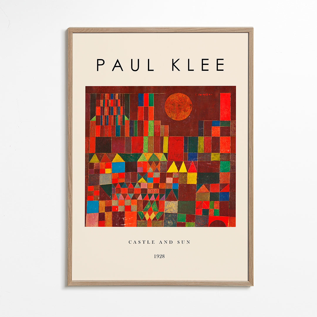 Geometrisk plakat Slot og Sol