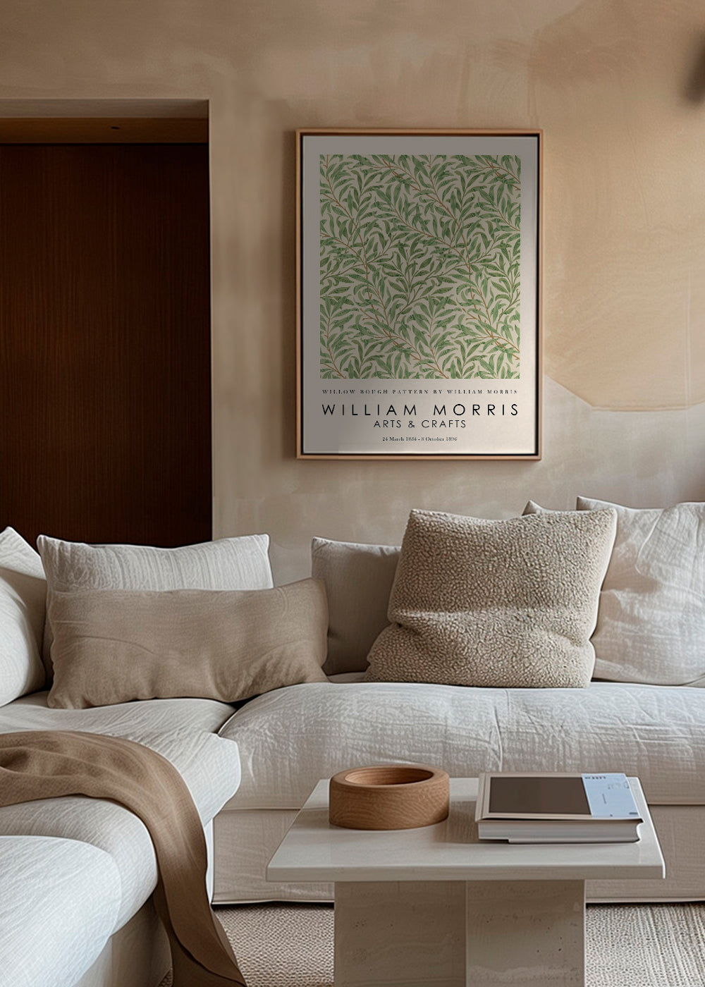 Botanisk plakat Willow grene i Morris-stil