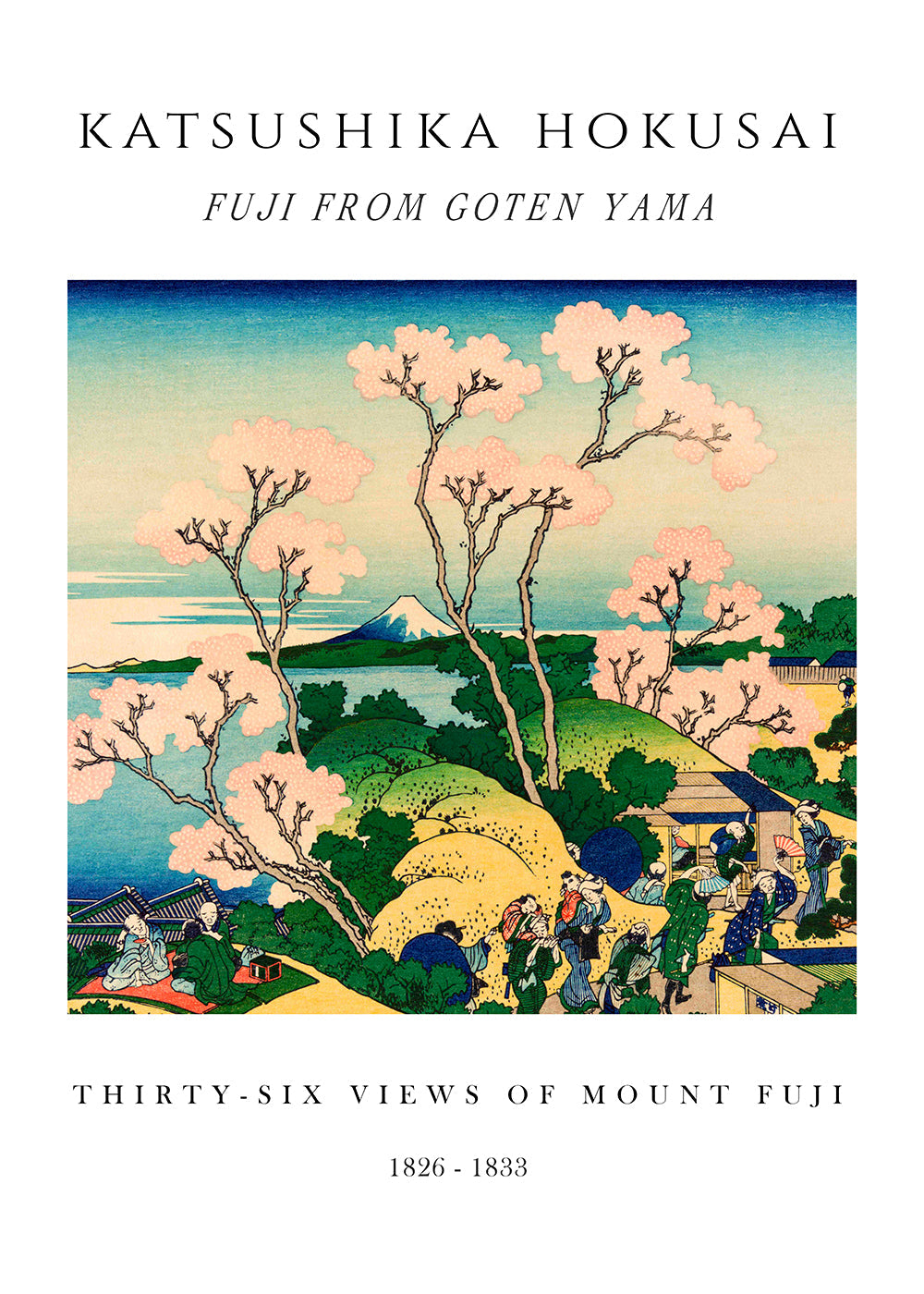 Landskabskunst: Mount Fuji med kirsebærblomster
