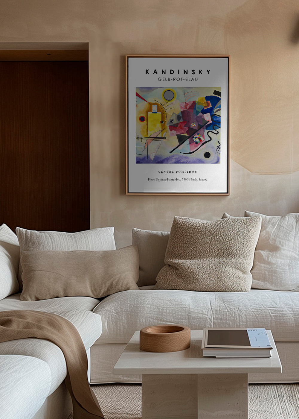 Abstrakt billede i Kandinsky-stil med geometriske former