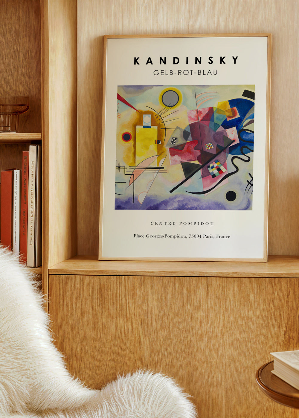 Abstrakt billede i Kandinsky-stil med geometriske former