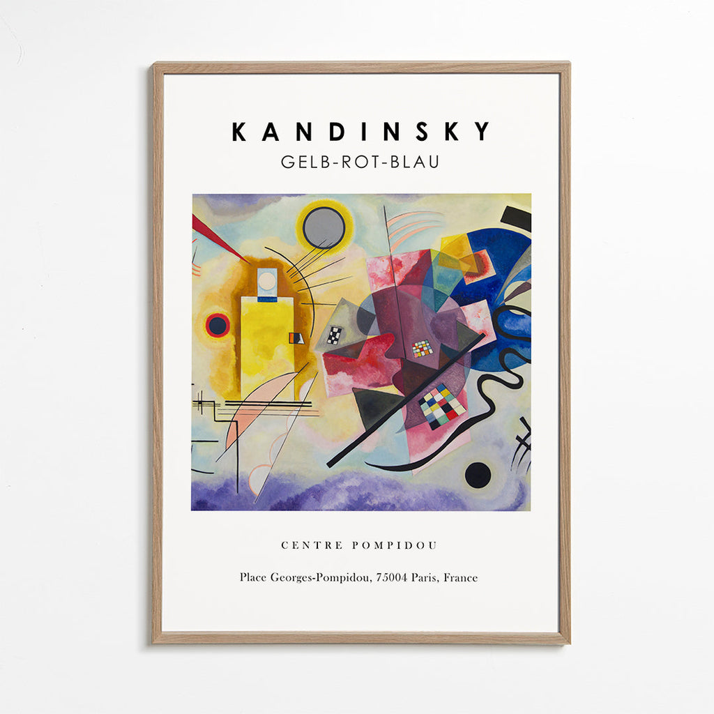 Abstrakt billede i Kandinsky-stil med geometriske former