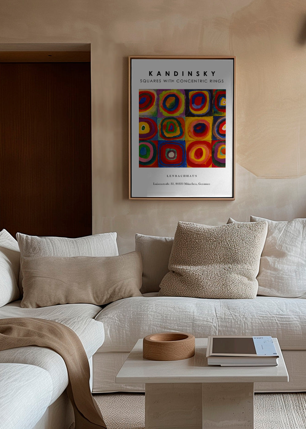 Geometrisk kunst Kandinsky kvadrater og ringe
