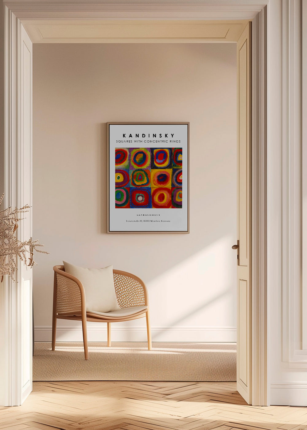 Geometrisk kunst Kandinsky kvadrater og ringe