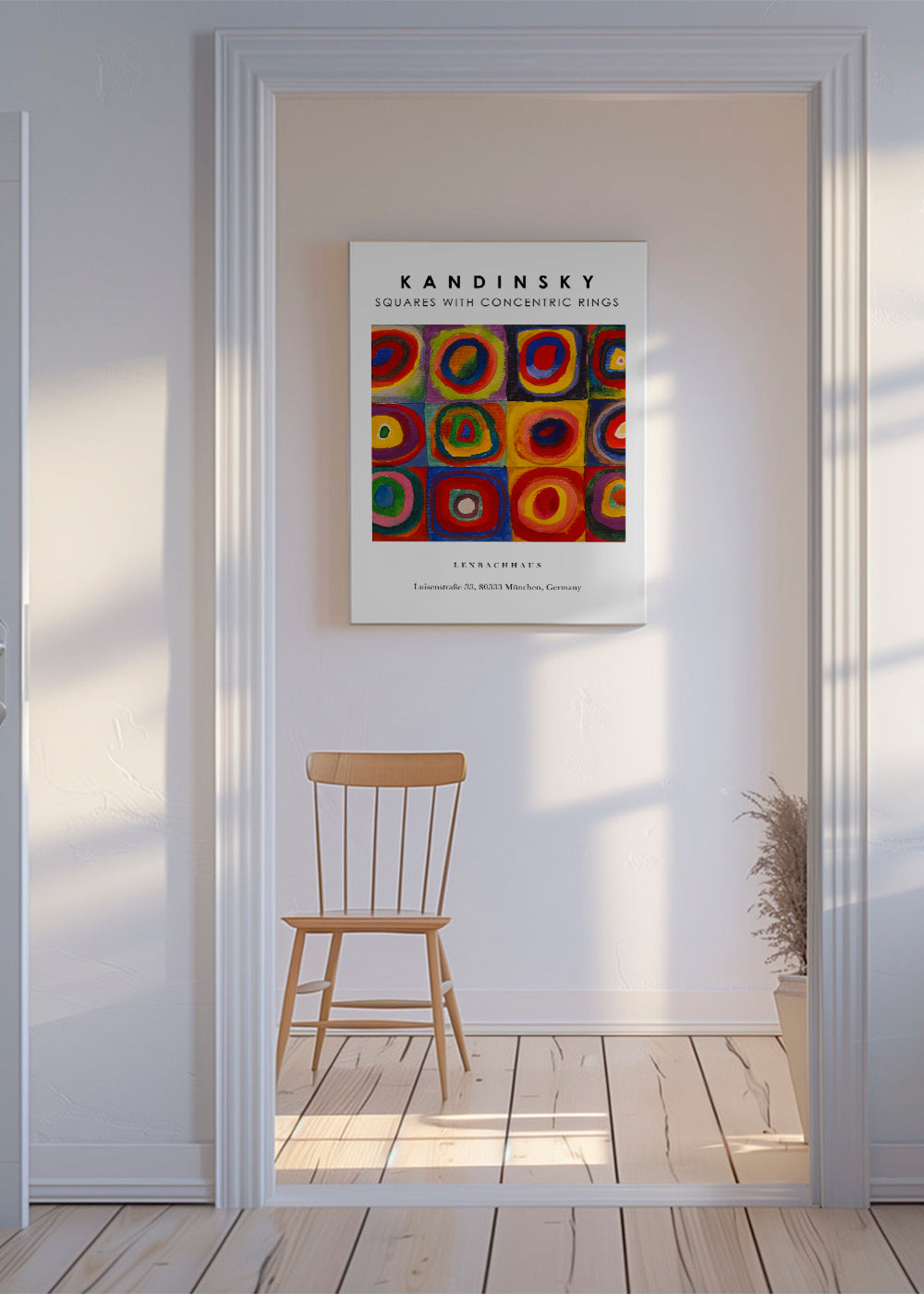Geometrisk kunst Kandinsky kvadrater og ringe