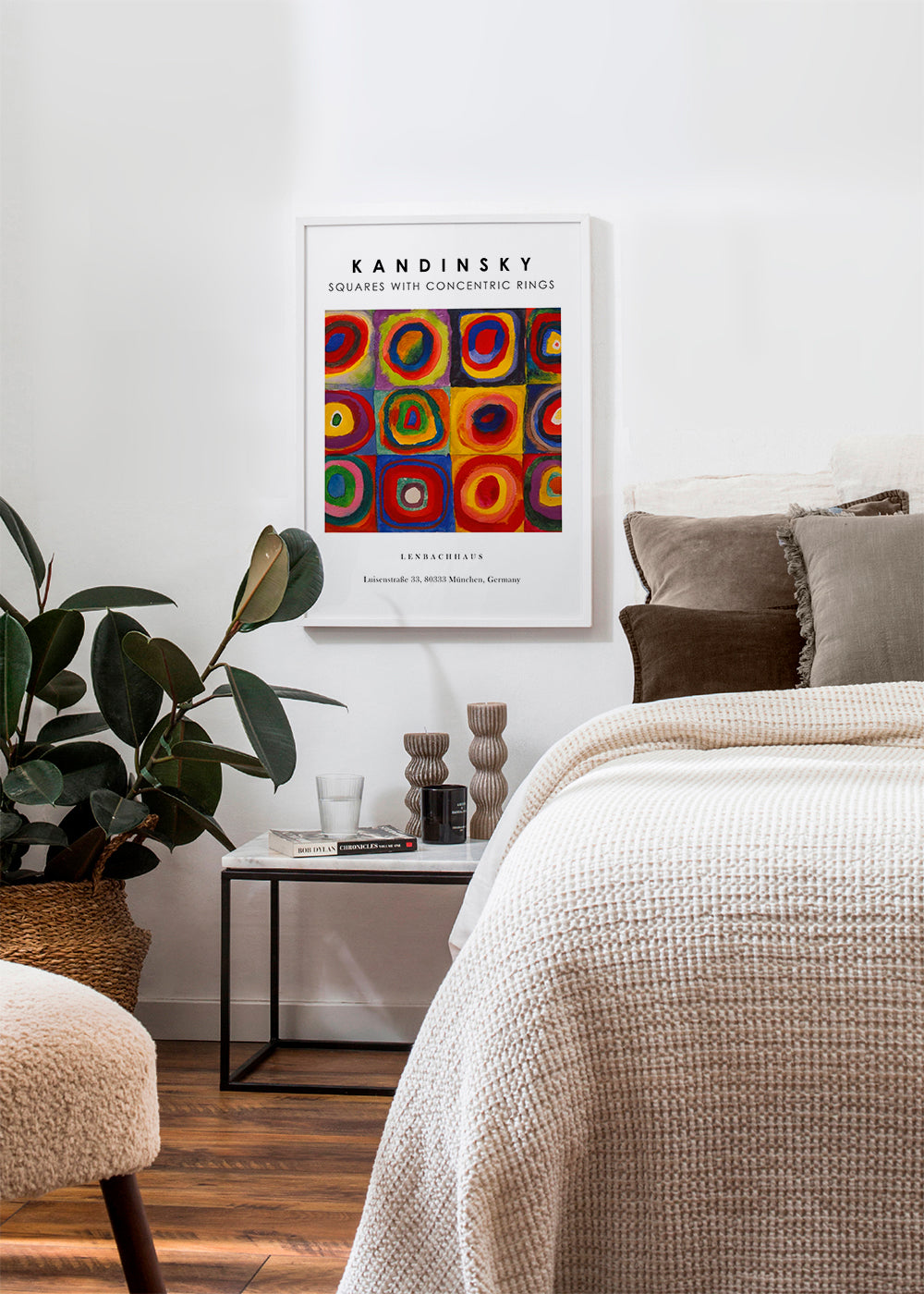 Geometrisk kunst Kandinsky kvadrater og ringe