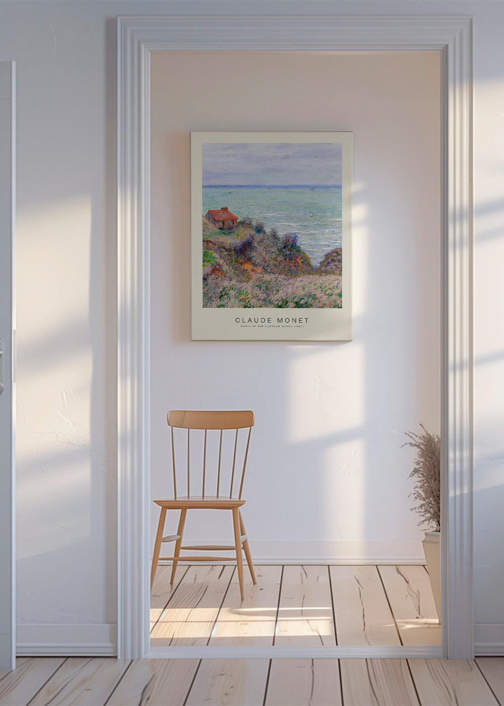 Landskabskunst: klittehus ved havet