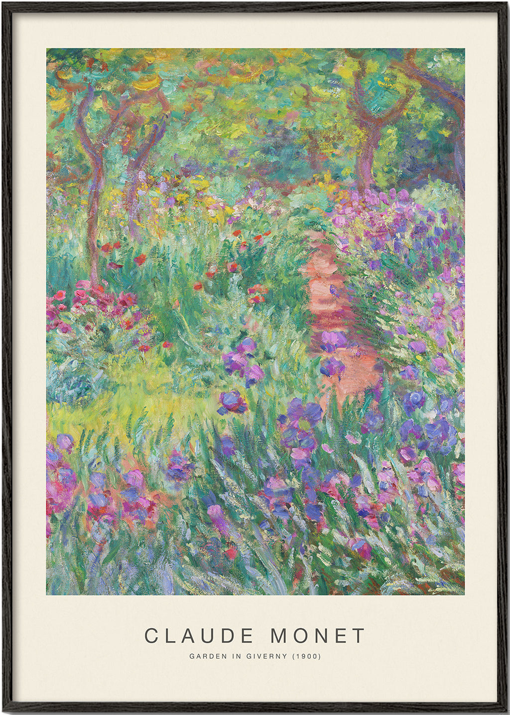 Botanisk plakat Giverny have