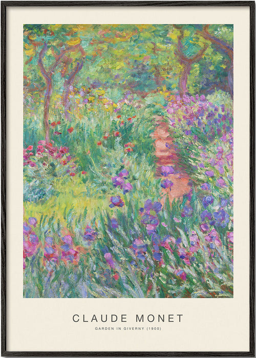 Botanisk plakat Giverny have
