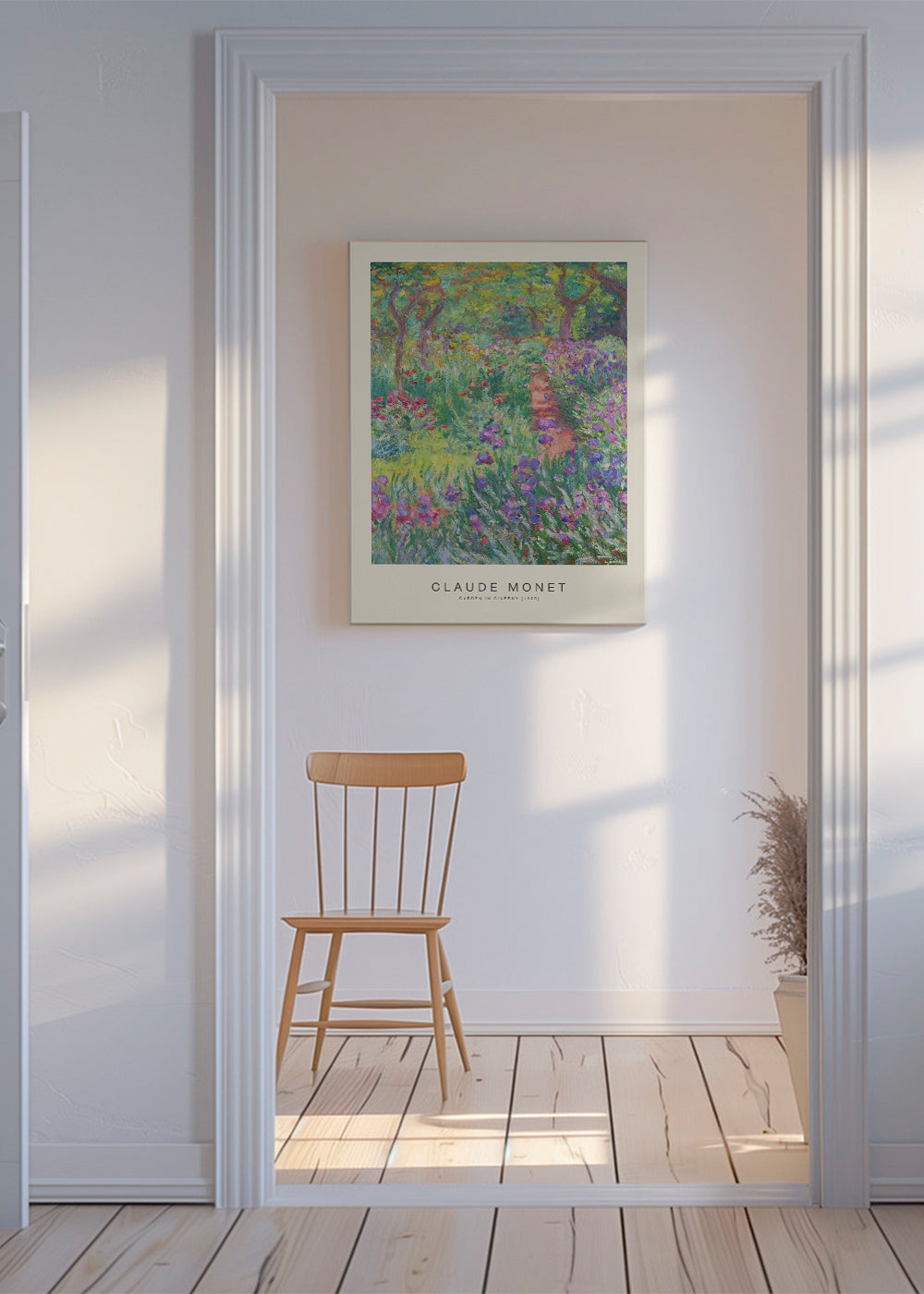 Botanisk plakat Giverny have