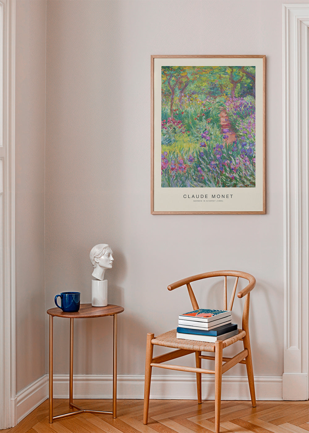 Botanisk plakat Giverny have