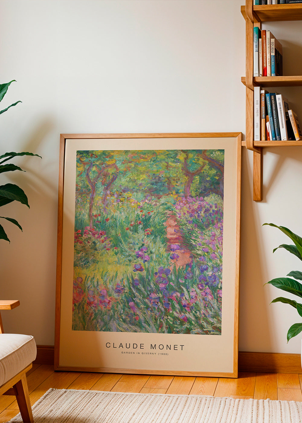 Botanisk plakat Giverny have