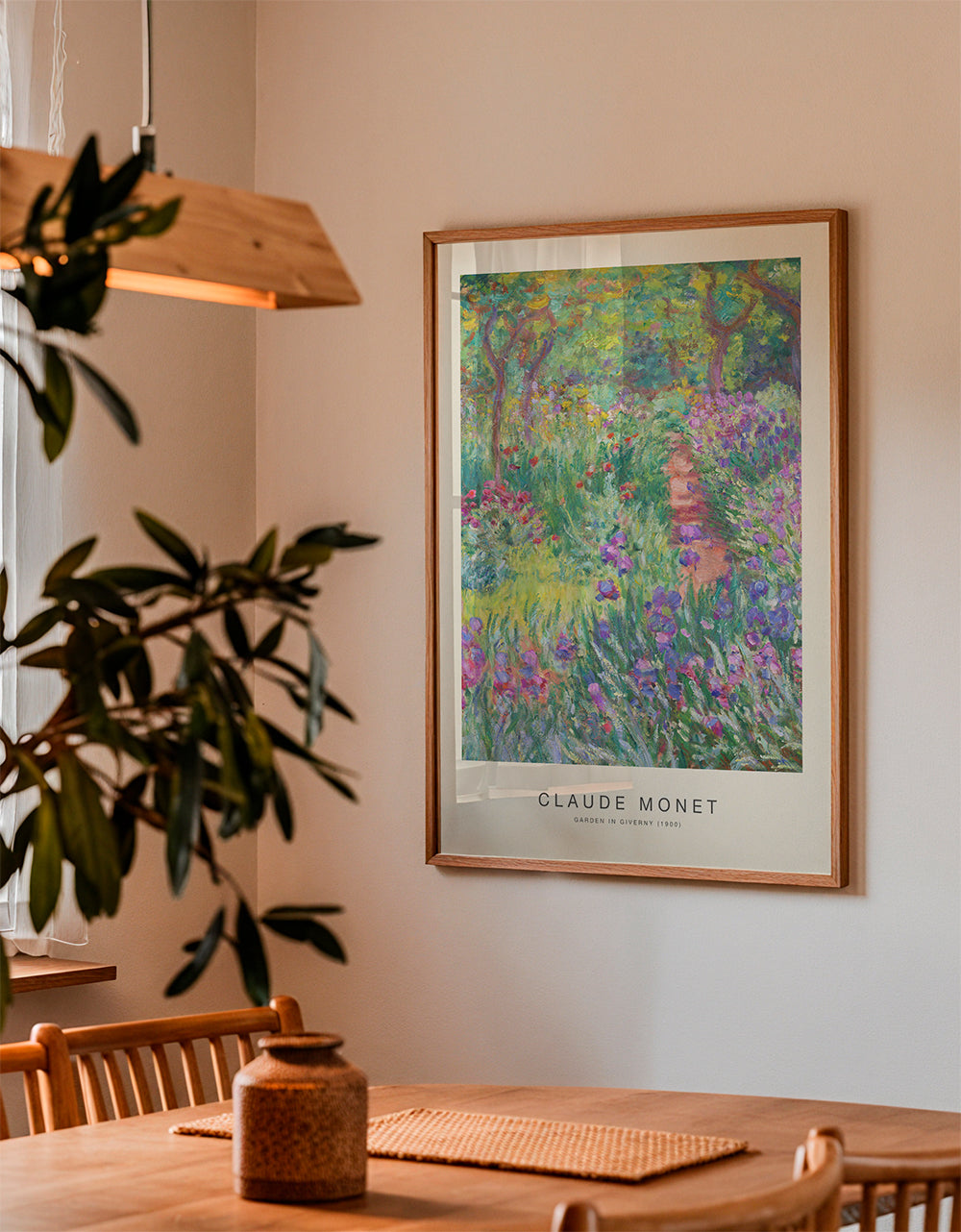 Botanisk plakat Giverny have