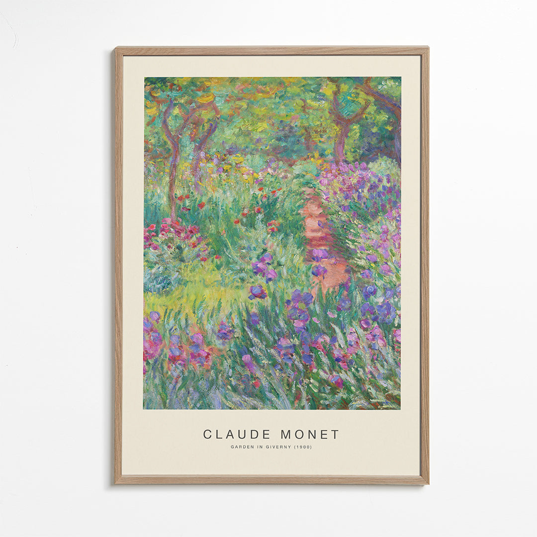 Botanisk plakat Giverny have