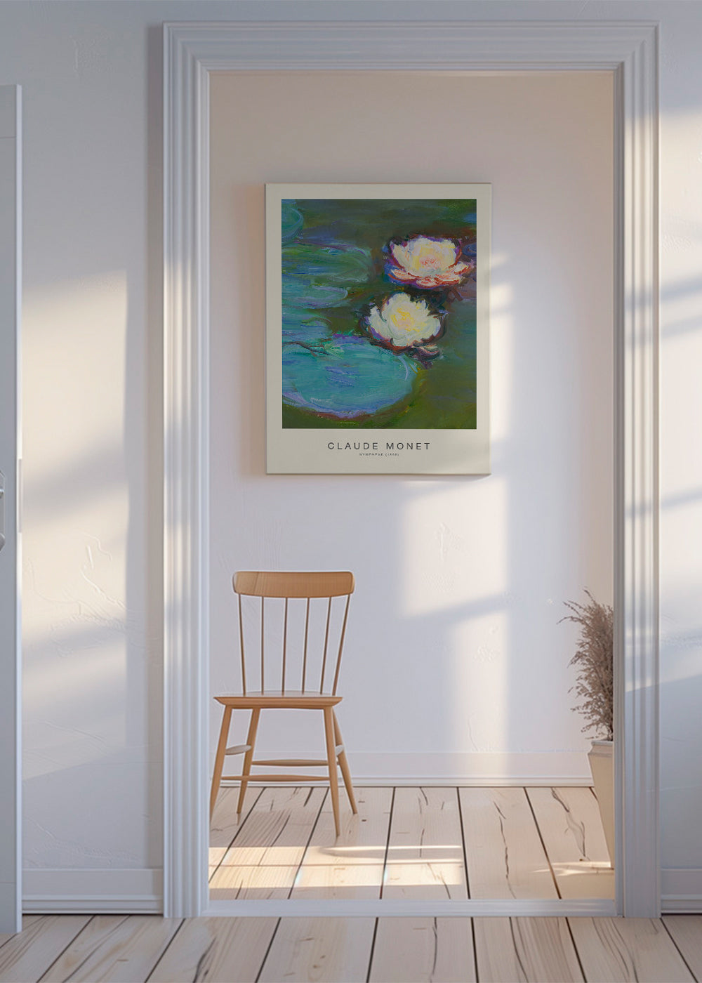 Botanisk plakat Vandliljer komposition