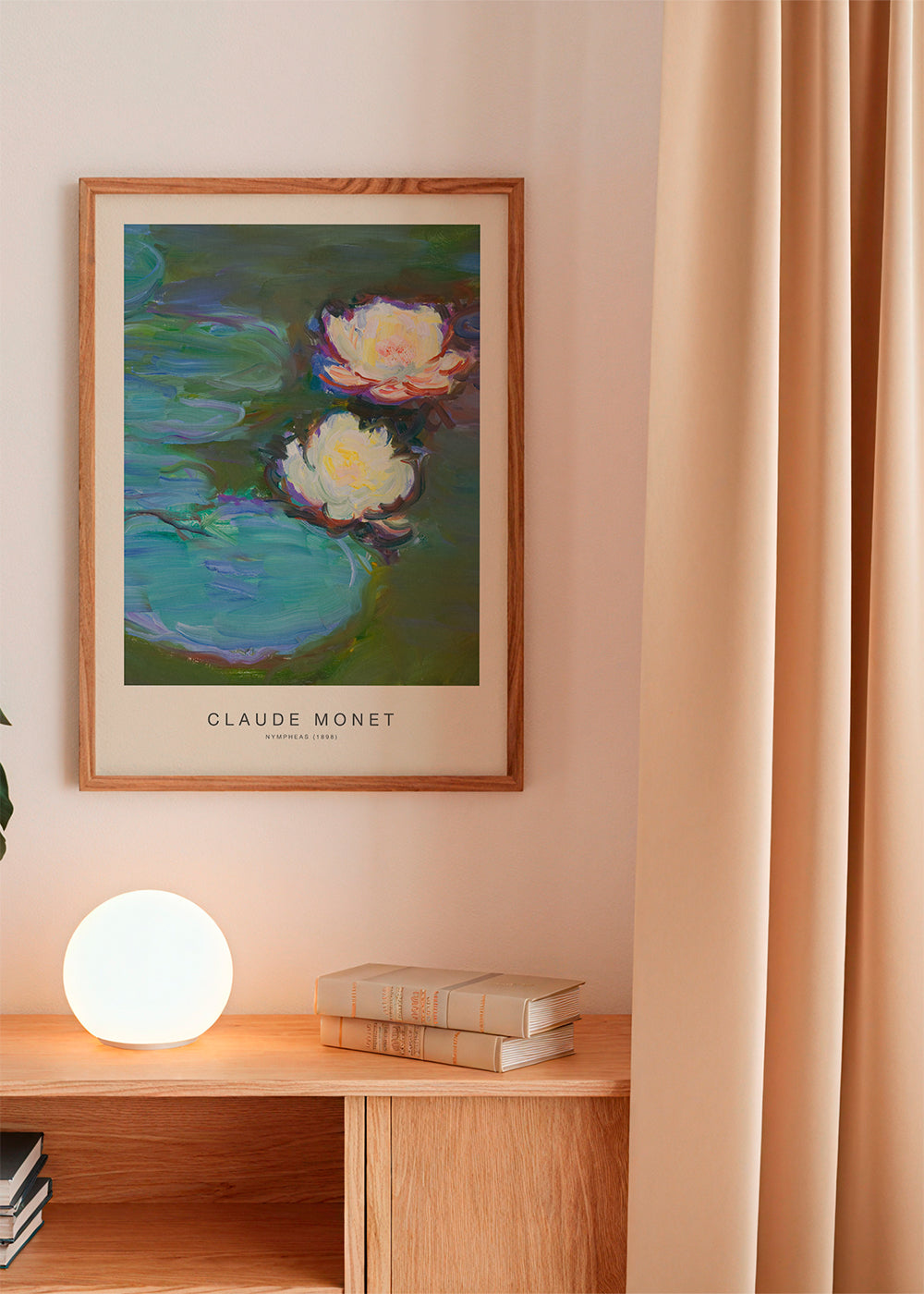 Botanisk plakat Vandliljer komposition