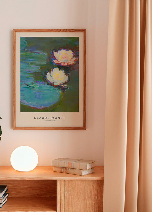 Botanisk plakat Vandliljer komposition