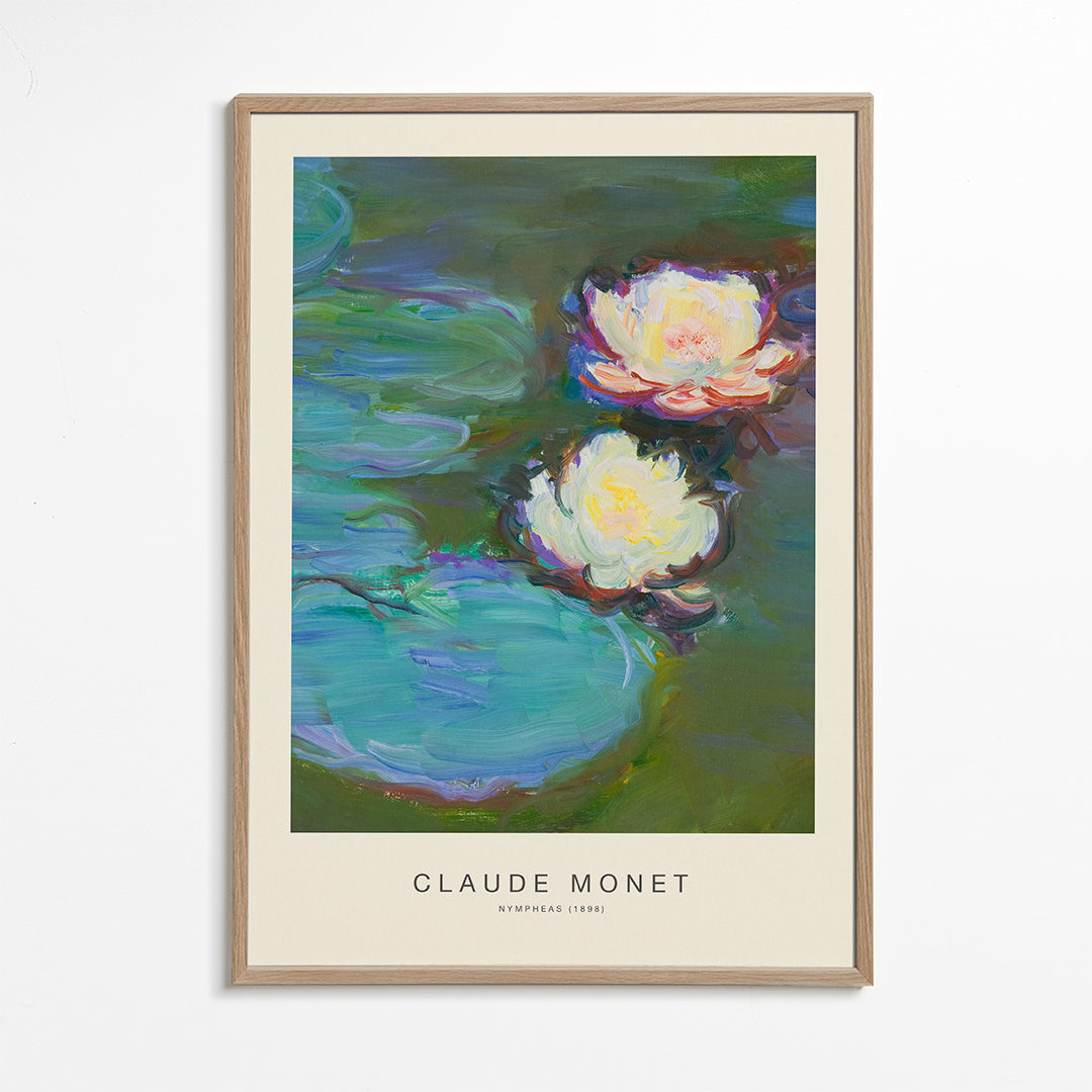 Botanisk plakat Vandliljer komposition