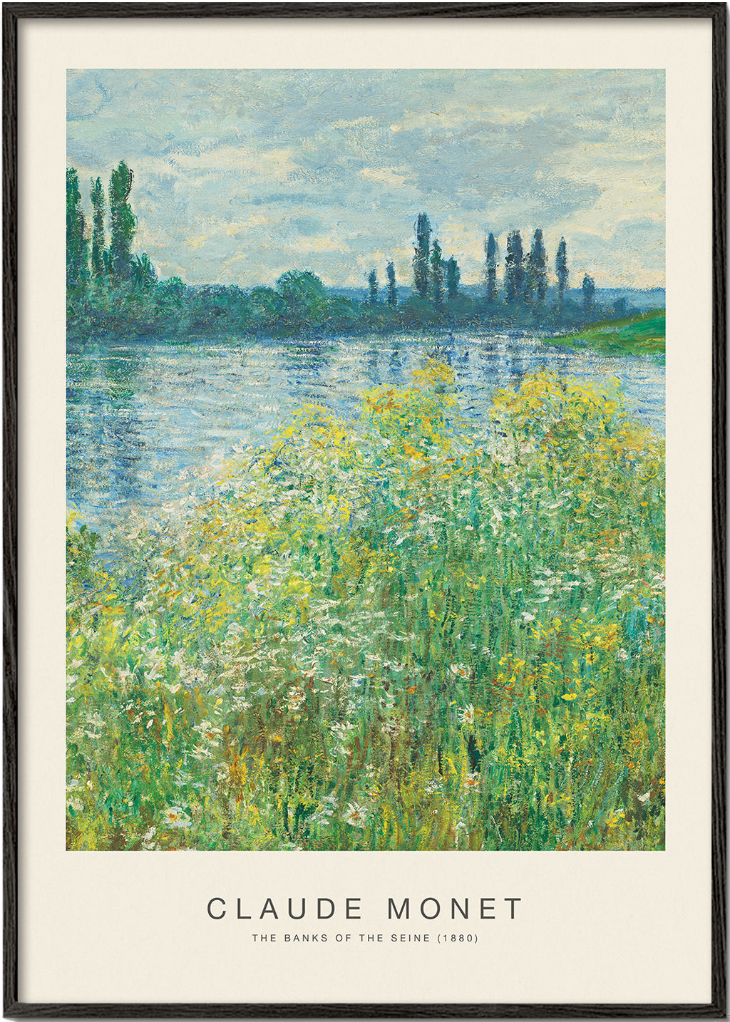 Cuadro de paisaje: Seines bred i impressionistisk greb