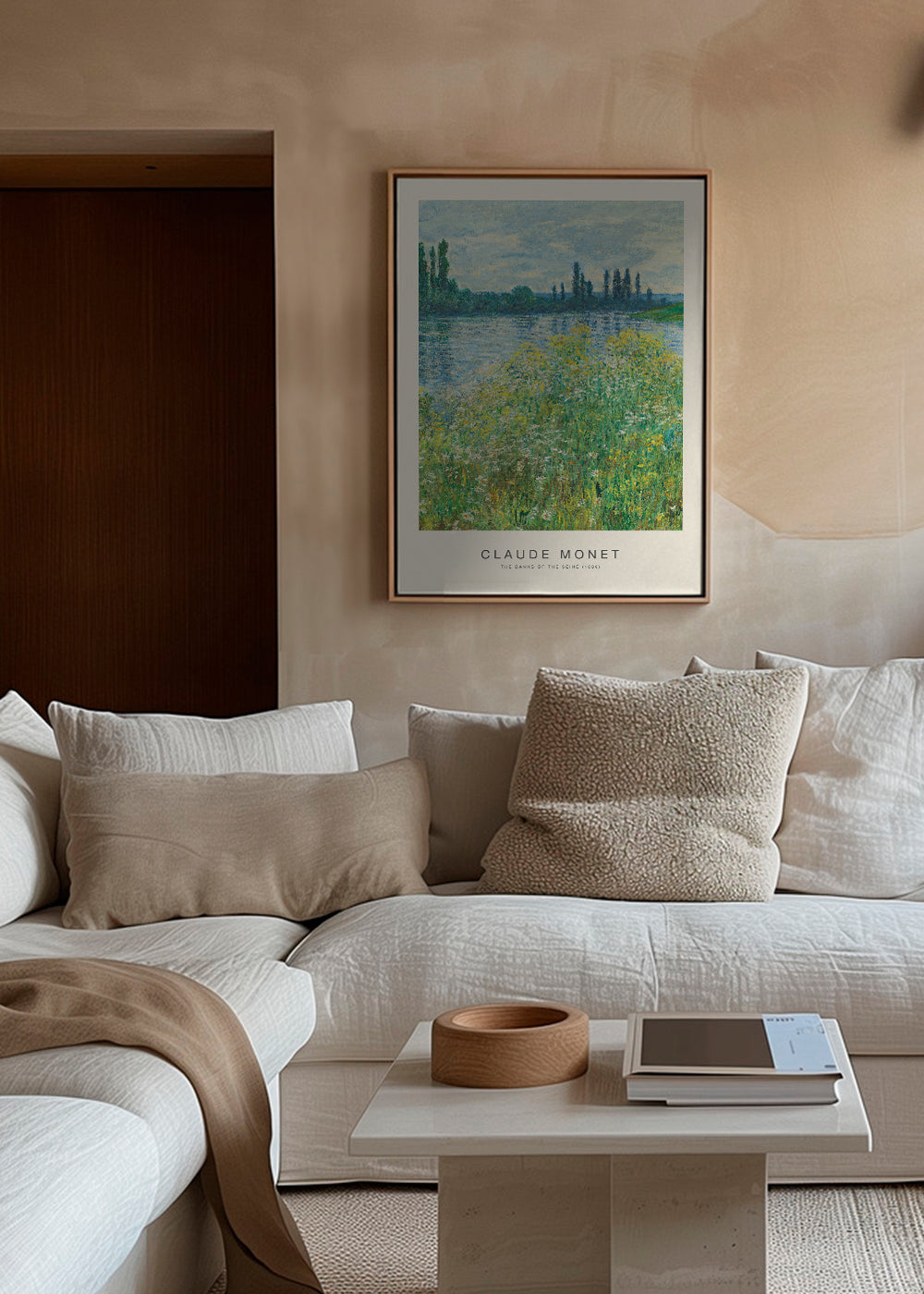 Cuadro de paisaje: Seines bred i impressionistisk greb