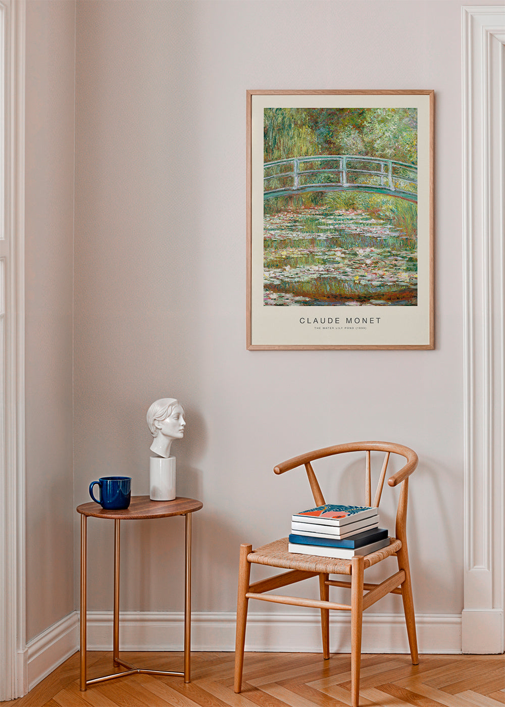 Botanisk plakat åkander og bro af Monet