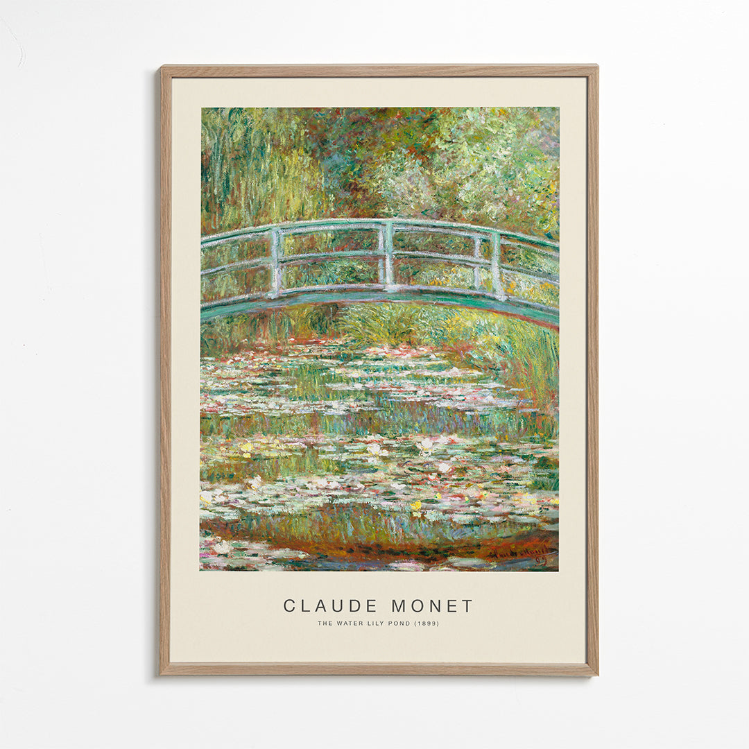 Botanisk plakat åkander og bro af Monet