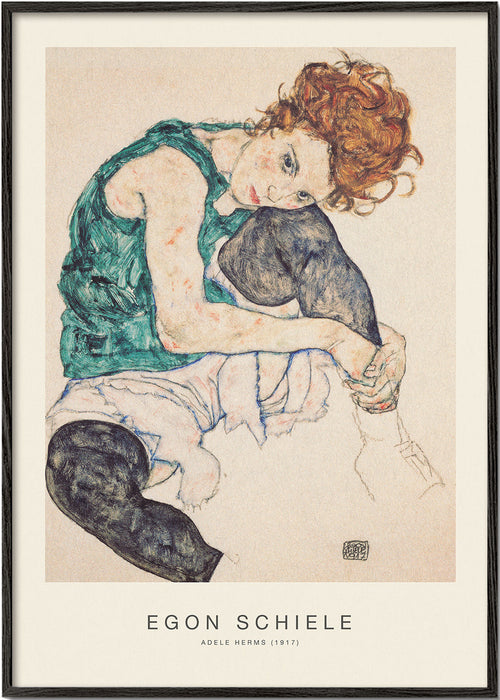 Vintage plakat: Adele Herms portræt af Egon Schiele