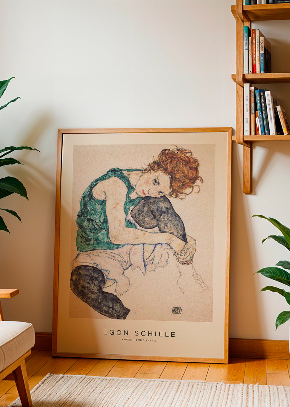 Vintage plakat: Adele Herms portræt af Egon Schiele
