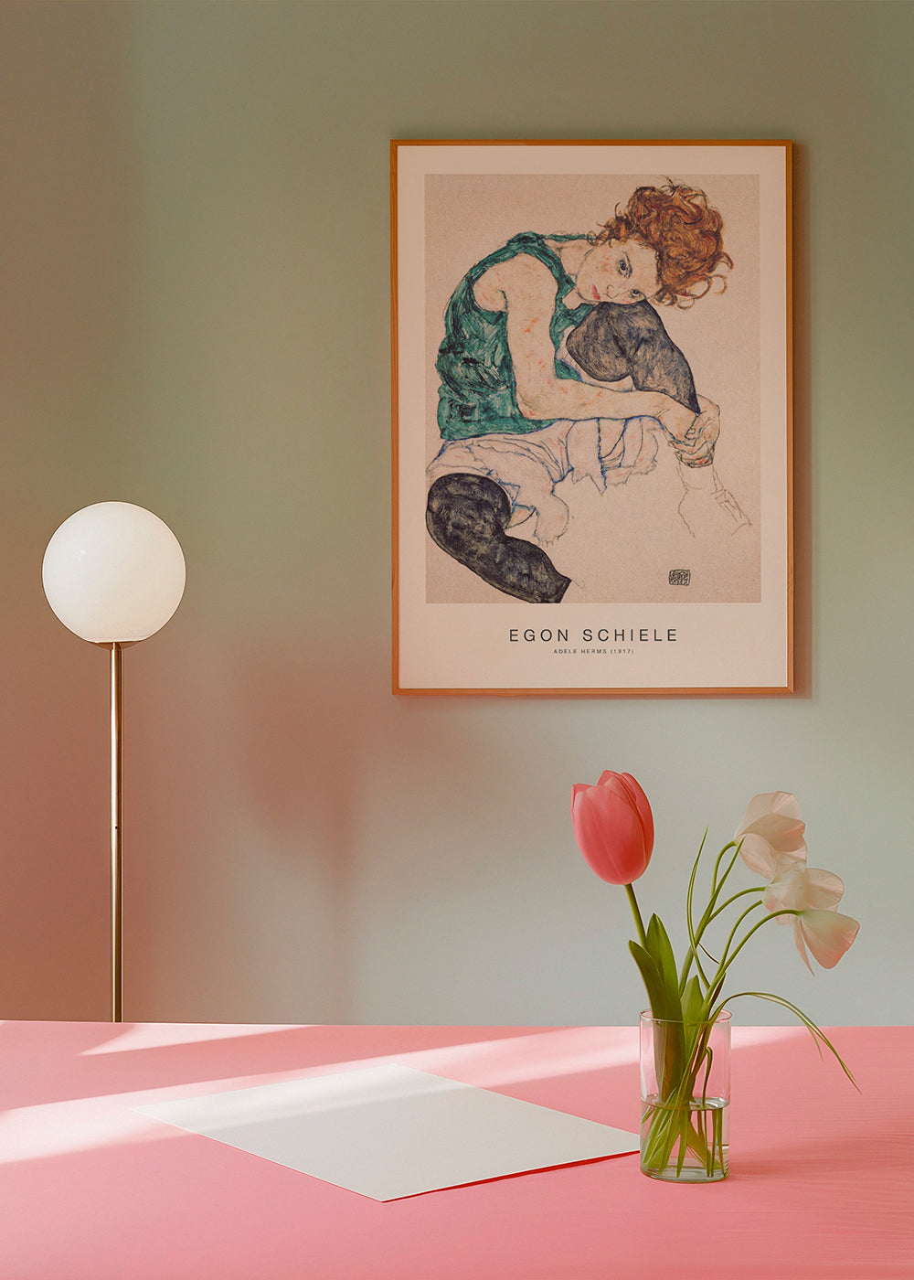 Vintage plakat: Adele Herms portræt af Egon Schiele