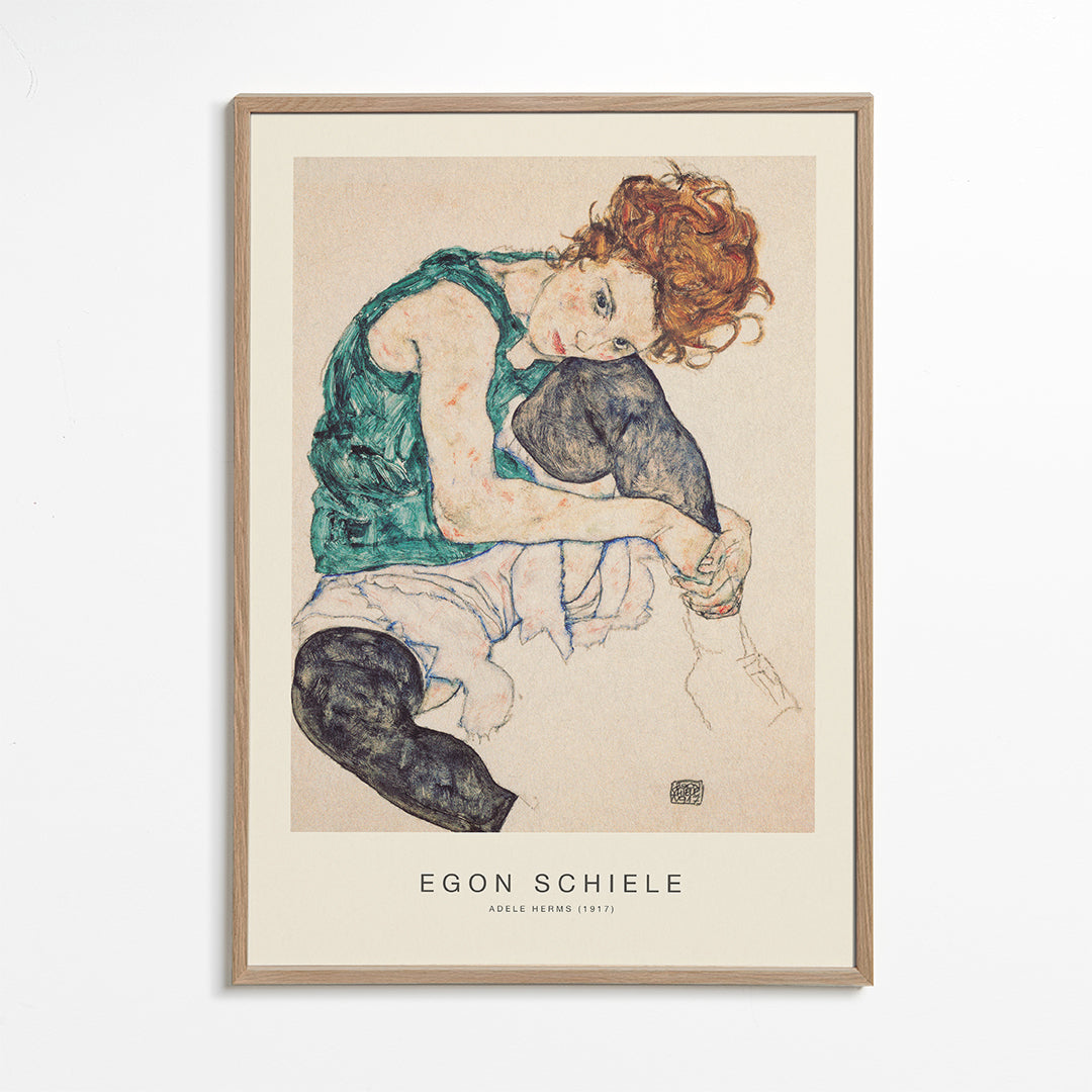 Vintage plakat: Adele Herms portræt af Egon Schiele