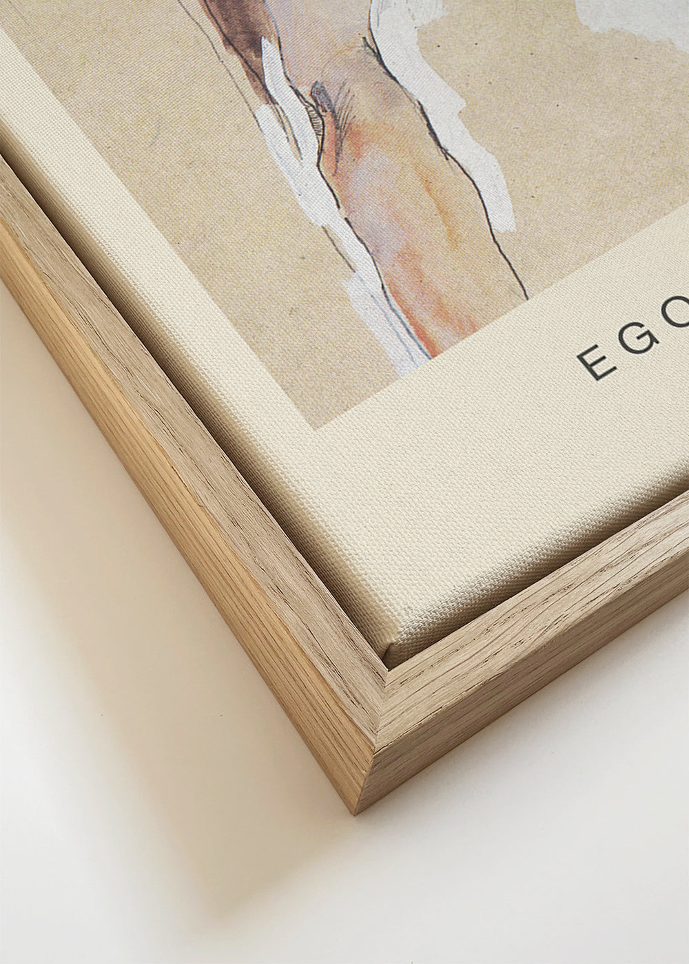 Vintage print: liggende kvindelig figur af Egon Schiele
