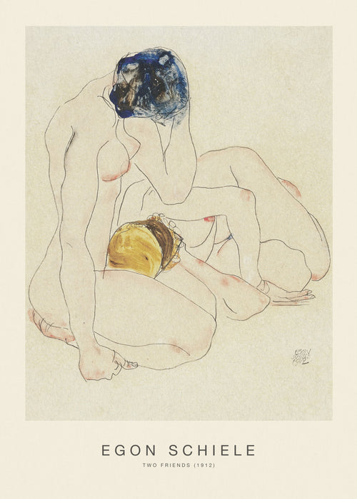 Two Friends (Special Edition) - Egon Schiele - Unframed art print