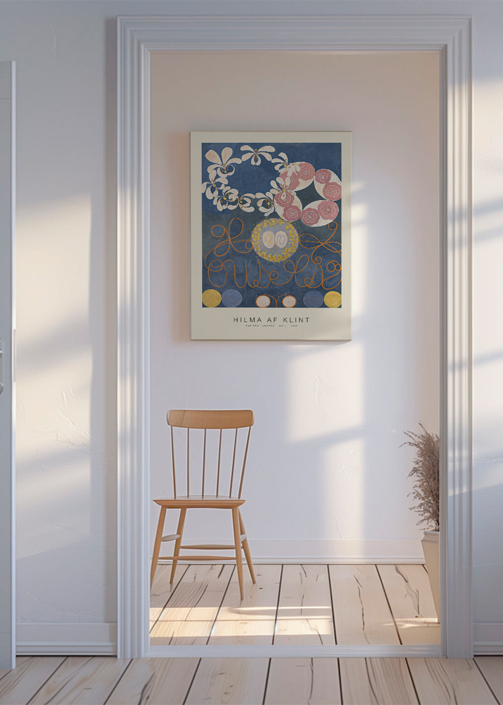 Botanisk plakat med blomsterkredse