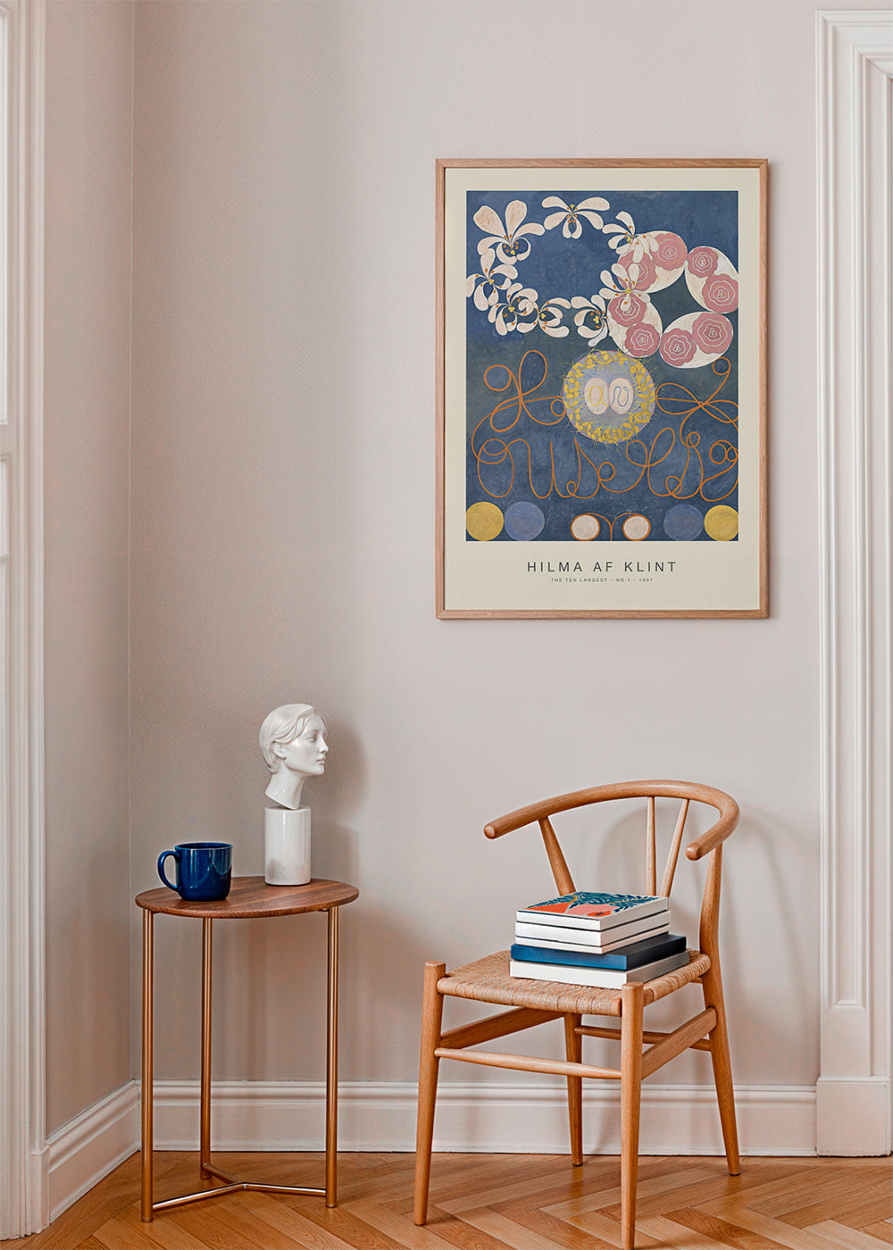 Botanisk plakat med blomsterkredse